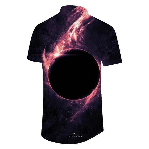 
Summer Space Galaxy 3D Printed Men's Casual Loose Black Hole Earth Short Sleeve Fashion Street Clothes
                