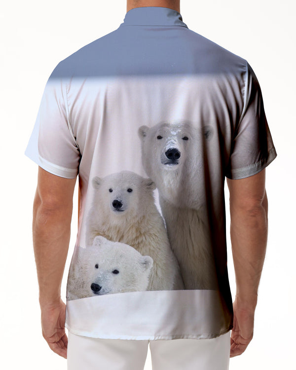 
Lapel 3D Printed Polar Bear Shirt Funny Animal Pattern Men's Tops Summer Loose Indoor Running
                