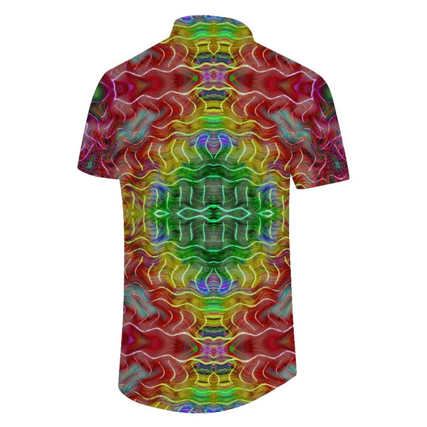 
Geometry sacred men's vacation travel seaside casual short-sleeved shirt loose short-sleeved shirt classic mixed color
                