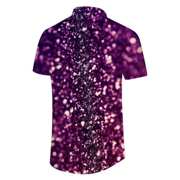
Carnival Sequin Print Lapel Gradient Beach Shirt Hawaiian Shirt Men's Breathable Fashion Shirt Short Sleeve Fashion
                