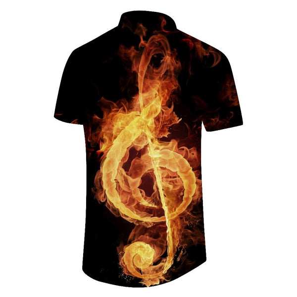 
Short-sleeved casual loose men's lapel printed short-sleeved cuffs buttons Hong Kong style floral shirt beach Hawaiian summer tops shirt men
                