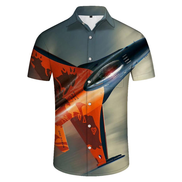 
Airplane Fighter Mens Hawaiian Shirt Tops Vintage Short Sleeve Beach Shirt Button Shirt Casual
                