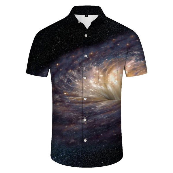 
Starry Sky Fantasy Casual Men's Hawaiian Shirt Short Sleeve Button-Up Tropical Shirt Casual Summer Beach Shirt
                