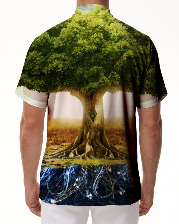 
Forest Scenery Summer Casual 3D Printed Lapel Button Shirt Street Fashion Men's Wear
                