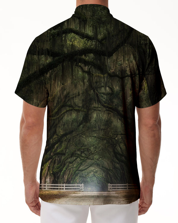 
Botanical Men's Button Down Short Sleeve Hawaiian Button Lapel Suitable for Vacation Loose Casual Beach Vacation Shirt
                