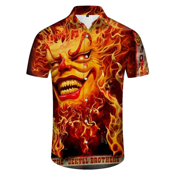 
Sexy Crazy Clown 3D Printed Shirt Men's Short Sleeve Horror Movie Style Casual Summer Tops
                