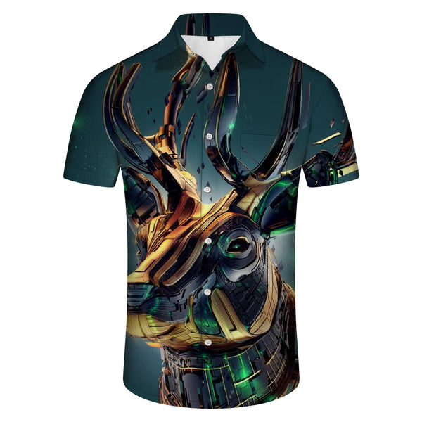 
Mechanical Cool Deer Camouflage Hunting Men's Casual Style Lapel Short Sleeve Shirt Breathable Hawaiian Shirt Casual
                