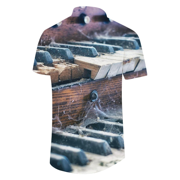 
Piano Musical Instruments Retro Print Men's Short Sleeve Shirt Soft and Comfortable Short Sleeve Streetwear Tops Summer Festival Party Beach Shirt
                