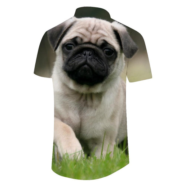 
Summer Cute Funny Pug Animal 3D Printed Short Sleeve Shirt Fashion Casual Short Sleeve Harajuku Style Shirt Tops Streetwear
                