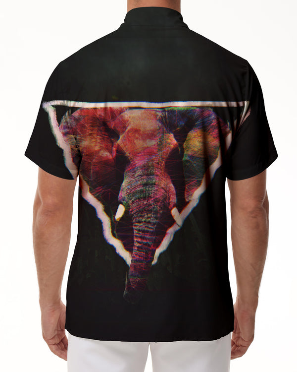 
Mens Hawaiian Shirts Holiday Casual HawaiianShort Sleeve  Elephant Indian Starry Psychedelic Art
                