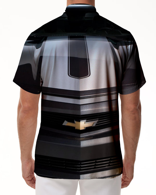 
New Chevrolet Sports Car Tropical Hawaii Men's Style Shirt Short Sleeve Button Casual Beach Leisure Summer Seasons Fashion
                
