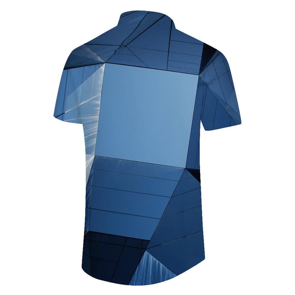 
Geometric style vacation shirt short sleeve button down fashion style beach summer shirt men's casual tropical style Hawaiian button down shirt
                