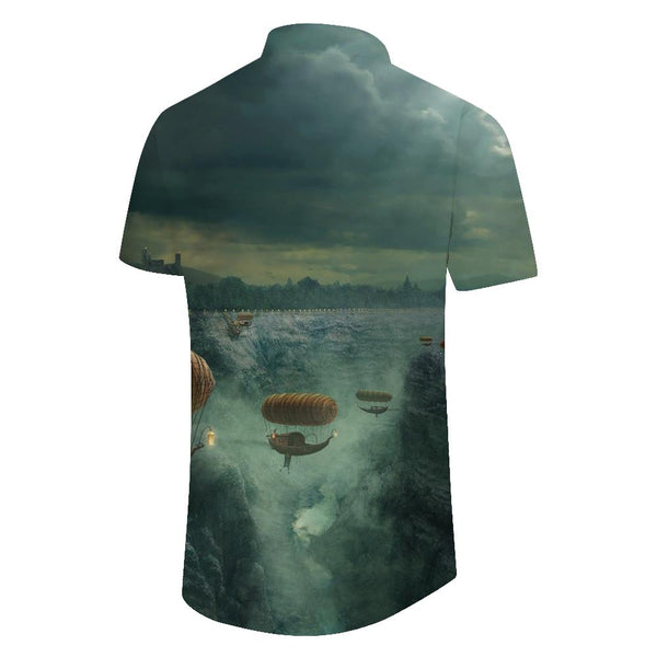 
Canyon Cliff Men's Shirt Button Down Shirt Summer Casual Short Sleeve Tops for Office Beach Travel
                