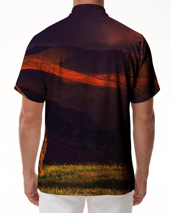 
Tropical Freedom Grassland Theme Men's Polyester Shirt Men's Short Sleeve Shirt Button Casual Shirt Loose Tops Holiday Outdoor
                