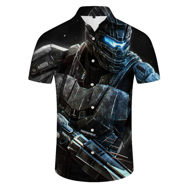
Black Cosmic Alien Mens Hawaiian Shirt Casual Button Lapel Top Summer Tropical Beach
                