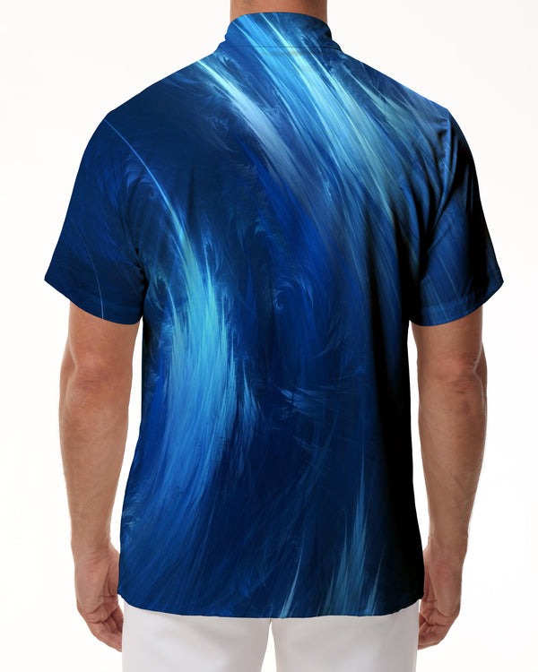 
Fantasy Starry Sky Summer Casual Shirt Short Sleeve Tropical Hawaii Men's Short Sleeve Shirt Royal Blue
                