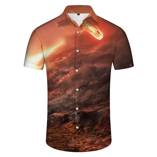 
Mens Hawaiian Shirt Outer Space Natural Disaster Summer Short Sleeve Button Casual Beach Shirt
                