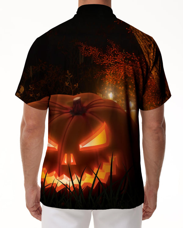 
Jack-o'-lantern ghost halloween men's casual short sleeve shirt 3d print pattern hawaiian shirt party street festival shirt clothing
                