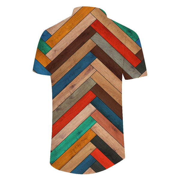 
Geometric Art Tropical Hawaiian Button Lapel Men's Casual Loose Everyday Street Outdoor Fishing Short Sleeve Shirt
                