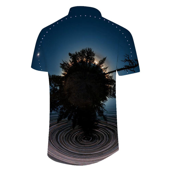 
Personalized Black Tree Men's Hawaiian Button Lapel Pocket Shirt Short Sleeve Button Casual Beach Cool Fashion Party Shirt
                