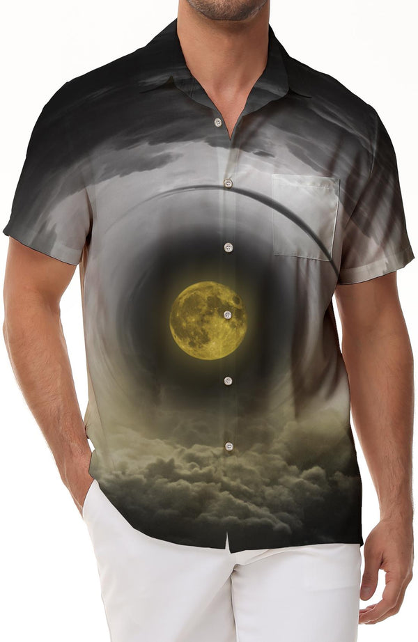 Men's Fashion Shirt Casual Short Sleeve Spring Summer 3D Lapel Fashion Printed Tops Casual Shirt