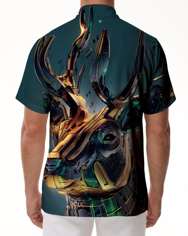 
Mechanical Cool Deer Camouflage Hunting Men's Casual Style Lapel Short Sleeve Shirt Breathable Hawaiian Shirt Casual
                