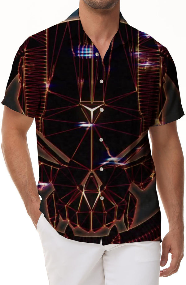 Hawaii 3d digital printing men's short sleeve beach shirt tropical print shirt fashion breathable summer shirt