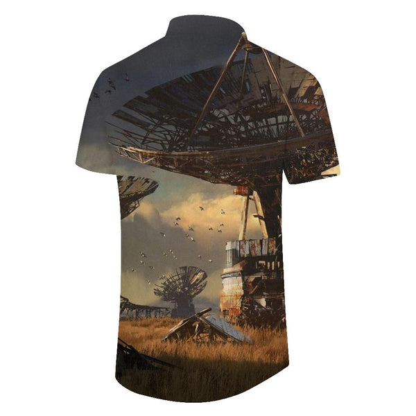 
Technology Fantasy Satellite Men's Casual Loose Hawaiian Tropical Four Seasons Short Sleeve Shirt Comfortable Breathable Short Sleeve Shirt Fashionable
                