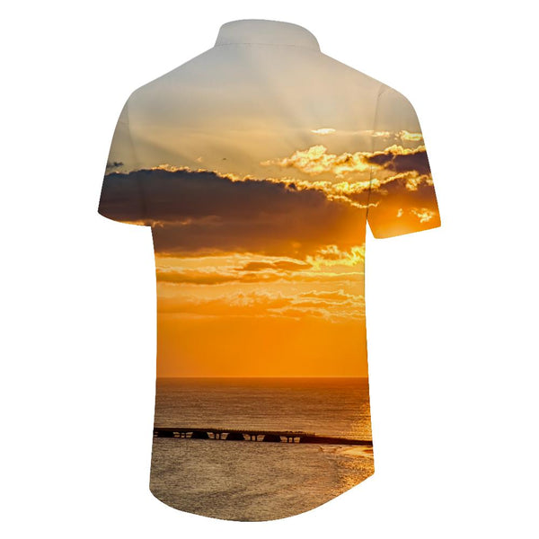 
Unisex Beach Style Men's Hawaiian Shirt Casual Loose Comfortable Breathable Short Sleeve Fashion Shirt Sunset
                