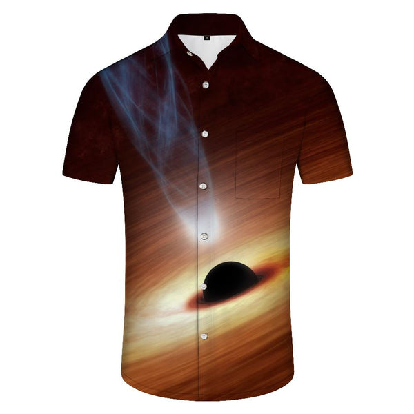 
Fashion casual loose men's daily travel vacation short-sleeved button beach shirt tropical summer seaside beach clothes
                