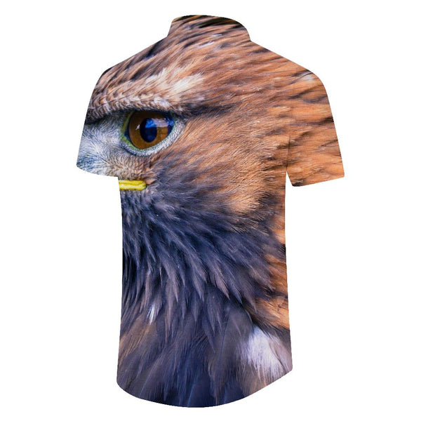 
Hunting Fun Bald Eagle Print Hawaiian Shirt Men's Short Sleeve Fashion Button Men's Beach Shirt
                