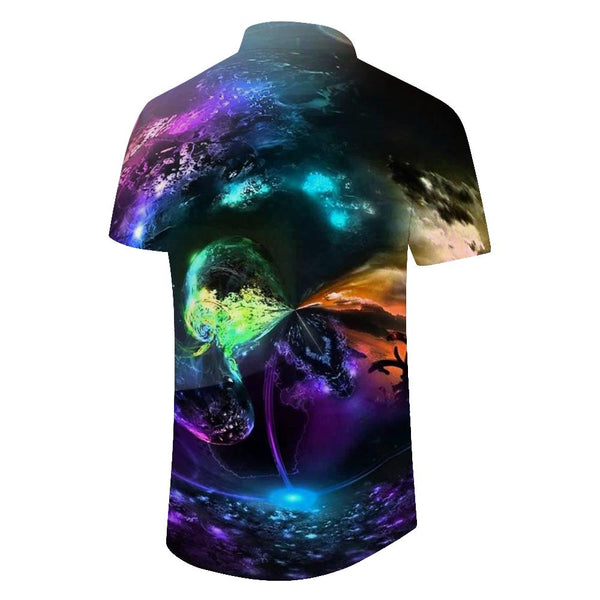 
Hawaiian Shirt Casual 3D Style Colorful Earth Print Men Fashion Summer Loose Short Sleeve Lapel Button Beach Shirt Short Sleeve
                