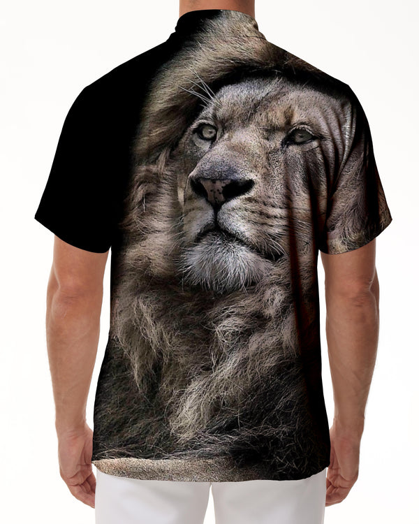 
Summer new men's shirt fierce lion 3d print animal pattern casual men's shirt fashionable loose men's shirt trendy men's shirt
                