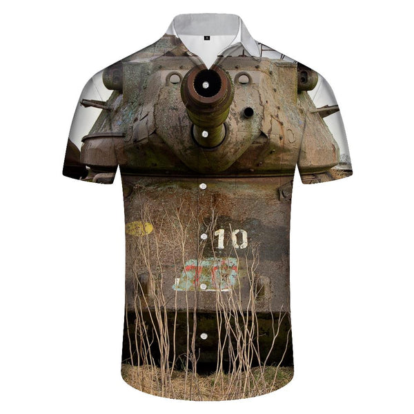 
Tank British Flag WWII Tank Men's Short Sleeve Casual Hawaiian Tropical Button Top Short Sleeve
                