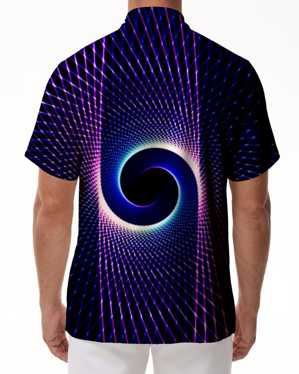
Interesting colorful geometric pattern abstract summer 3D pattern holiday casual personality printed tops for men
                