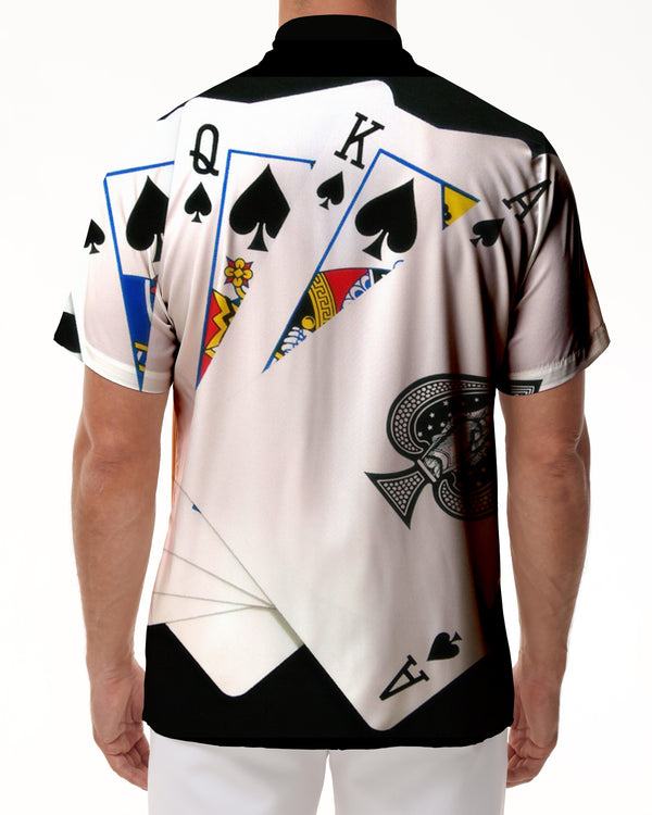 
Poker men's fun Hawaiian shirt short sleeve men's casual comfortable breathable loose daily street outdoor fishing
                