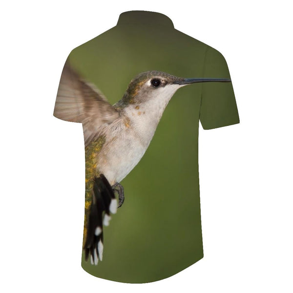 
Kingfisher Spring Bird Men's Hawaiian Shirt Trendy Short Sleeve Hawaiian Top Casual Wear Summer Shirt Suitable for Beach Holiday Party
                