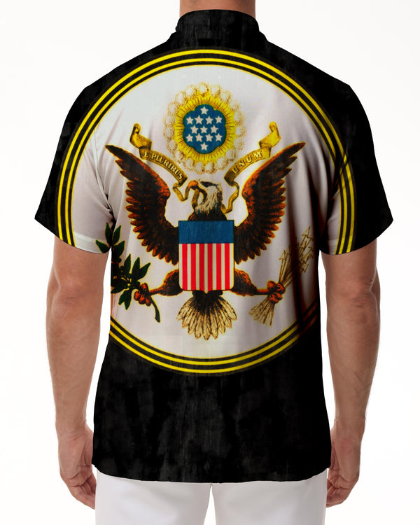 
Virgin Islands Coat of Arms Men's Short Sleeve Casual Hawaiian Shirt 3D Printing
                