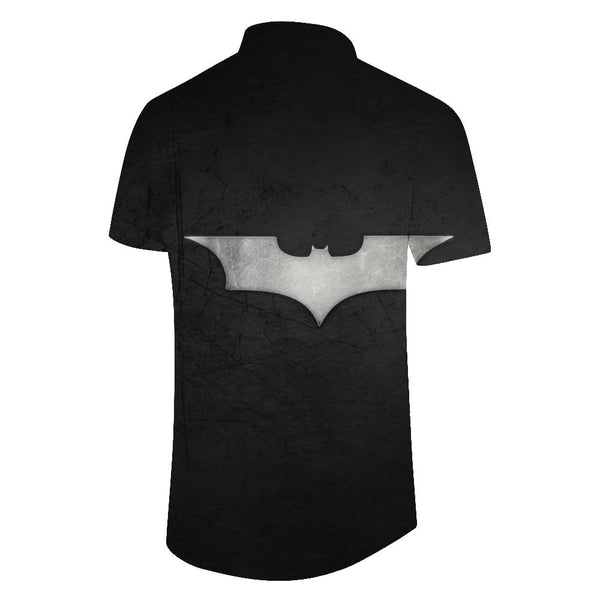 
Grey bat logo tropical Hawaiian fashion comfortable breathable short sleeve shirt men's casual style tops
                