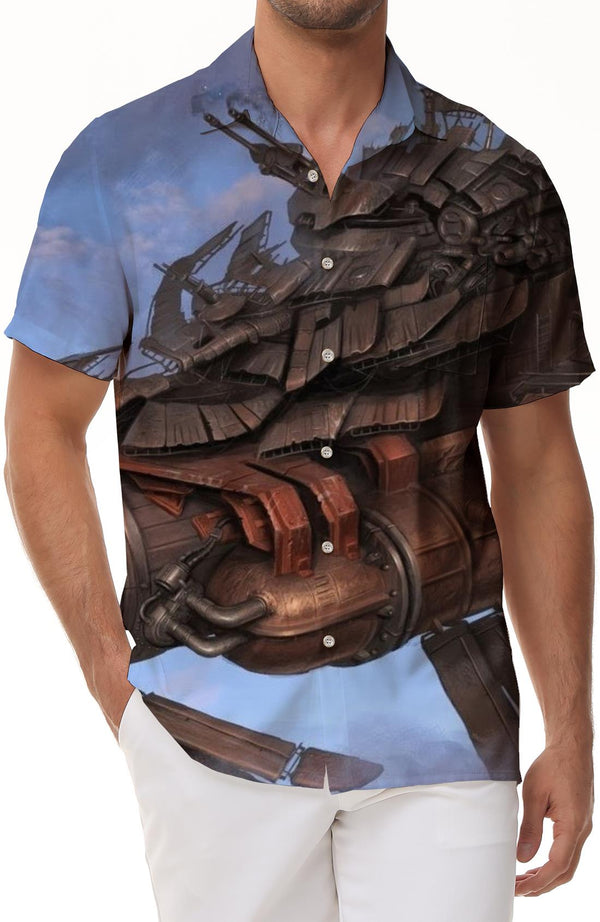 Airship Men's Hawaiian Shirt Summer Fun Beach Hawaii Tropical Vacation Beach Top