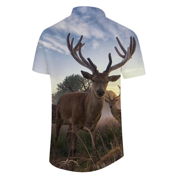 
Wildlife Deer Mens Style Vintage Collar Shirt Casual Button Shirt Short Sleeve Vacation Beach
                