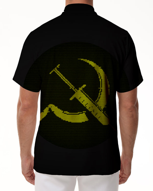 
Flag Hammer and Sickle Men's Short Sleeve Hawaiian Shirt Russian Soviet Casual Beach Shirt Breathable
                