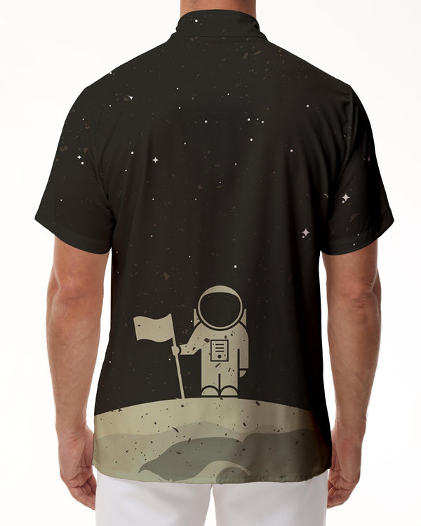 
Comfortable Men's Astronaut Hawaiian Shirt Men's Casual Button Shirt Short Sleeve Hawaiian Shirt Tops
                