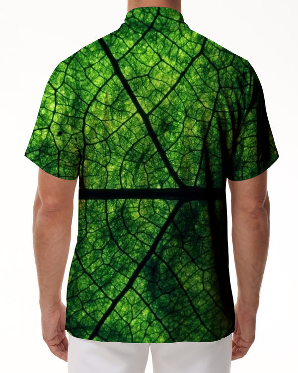 
New Fun Novelty Leaf Camouflage Shirt Hawaiian Button Pocket Lapel Fashion Print Short Sleeve Button Shirt Tops
                