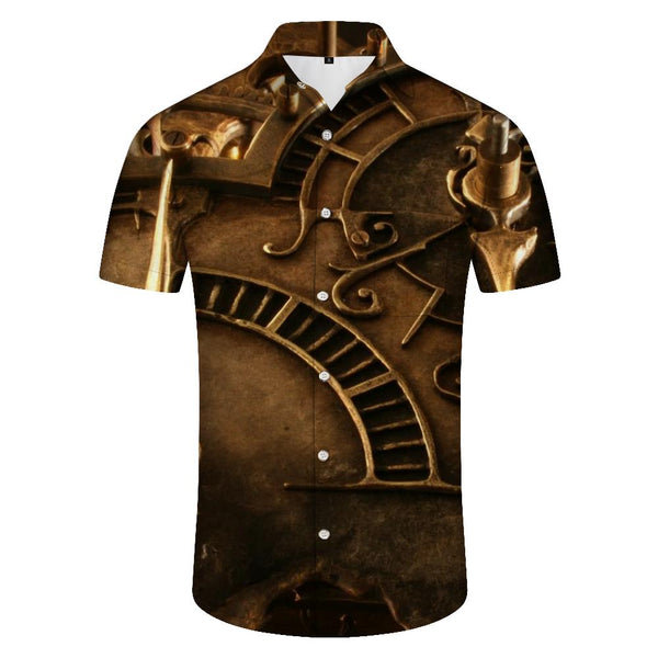 
Clock Gear Printed Men's Hawaiian Shirt Short Sleeve Summer Beach Short Sleeve Casual Short Sleeve
                