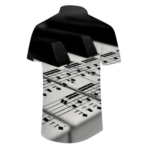 
Men's Piano Keys 3D Printed Shirt Funny Tops Men's Casual Clothing Summer Short Sleeve Tops Loose Short Sleeve Shirt Piano Pattern
                