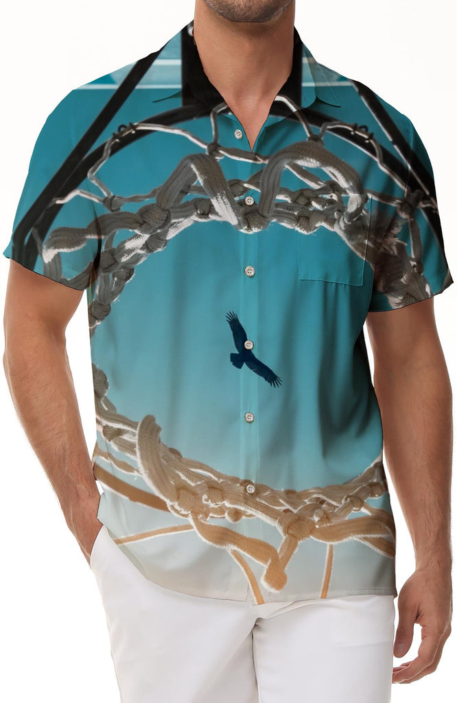Men's 3D Printed Painting Floral Hawaiian Shirt Men's Lapel Retro Street Men's Shirt Short Sleeve Fashion Breathable