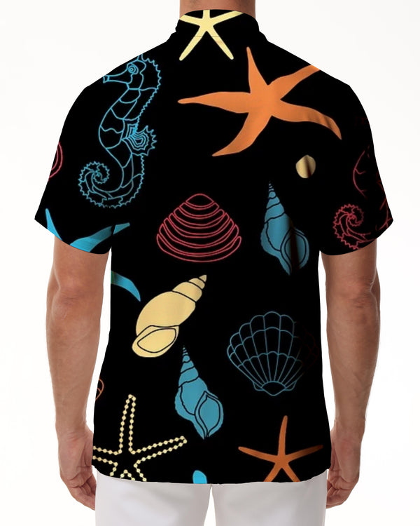 
3D Fashion Men's Hawaiian Shirt Loose Undersea Pattern Casual Print Beach Button Tropical Shirt Short Sleeve
                