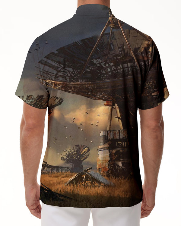 
Technology Fantasy Satellite Men's Casual Loose Hawaiian Tropical Four Seasons Short Sleeve Shirt Comfortable Breathable Short Sleeve Shirt Fashionable
                