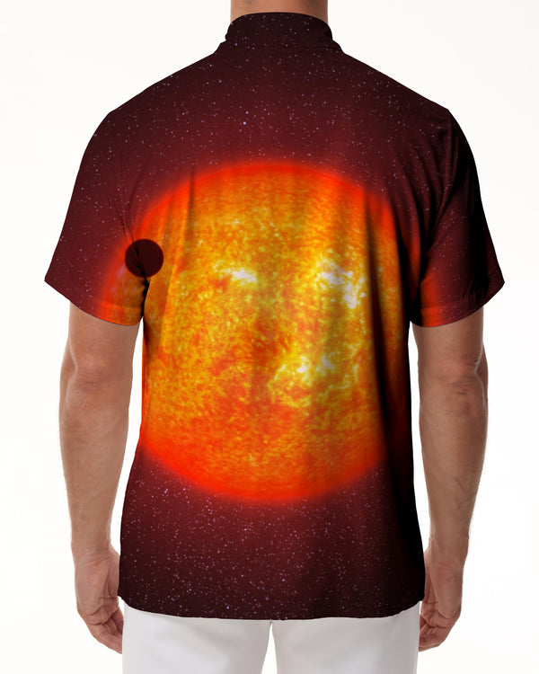 
Galaxy Solar System Men's Hawaiian Shirt Tropical Beach Style Shirt Fun Short Sleeve Button Shirt
                